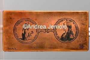 Archaeological National museum Matrix with commemorative medal of Ferdinand IV, (recto), with figure of Minerva (verso), - "Antichità di Ercolano.Rami inediti" | Andrea Jemolo