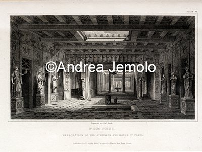 Museo Archeologico Nazionale Restauro dell'atrio della Casa di Pansa in John Peter Gandy, Pompeiana | Andrea Jemolo