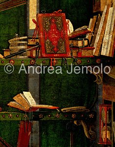 Scuola di San Giorgio degli Schiavoni Sant'Agostino nel suo studio - Clessidra e libri | Andrea Jemolo