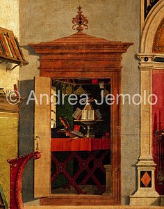 Scuola di San Giorgio degli Schiavoni Sant'Agostino nel suo studio - Armadio | Andrea Jemolo