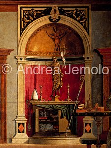 Scuola di San Giorgio degli Schiavoni Sant'Agostino nel suo studio - Altare | Andrea Jemolo