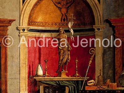 Scuola di San Giorgio degli Schiavoni Sant'Agostino nel suo studio - Altare | Andrea Jemolo