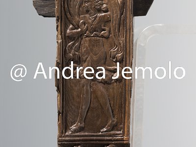 Archaeological Deposit Tripod leg with dancer, wood and ivory, from the Villa of the Papyri | Andrea Jemolo