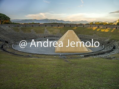 Wooden pyramid Installation of the exhibition Pompeii and Europa. 1748-1943 | Andrea Jemolo