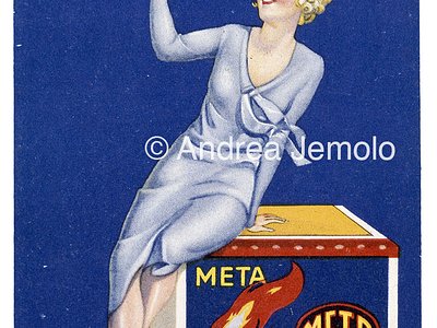 Meta - combustibile solido Advertising postcard | Andrea Jemolo