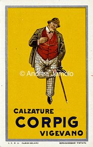 Calzature Corpig Cartolina pubblicitaria | Andrea Jemolo