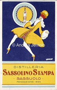 Distilleria Sassolino Stampa Cartolina pubblicitaria | Andrea Jemolo