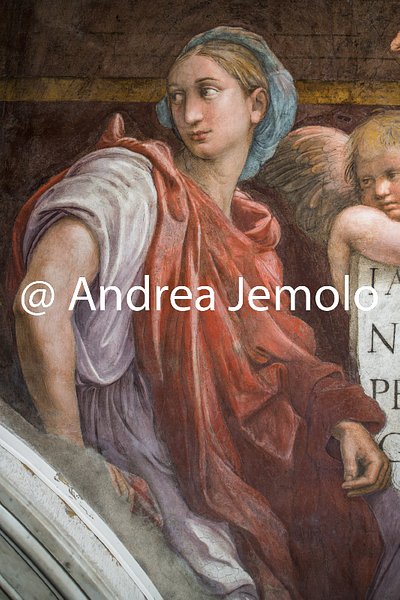 Santa Maria della Pace Sybils - Sybils receiving instruction from Angels - Phrygian Sibyl | Andrea Jemolo