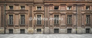 Palazzo Carignano Ordine inferiore del prospetto laterale su via Principe Amedeo - parte seicentesca di Guarino Guarini a sinistra e parte ottocentesca di Domenico Ferri a destra | Andrea Jemolo
