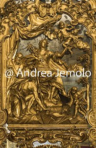 Palazzo Carignano Appartamento dei Principi nell'ala del palazzo detta “a Mezzogiorno” - Sala delle stagioni - Decorazioni in legno dorato | Andrea Jemolo