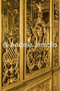 Palazzo Carignano Appartamento dei Principi nell'ala del palazzo detta “a Mezzogiorno” - Sala delle stagioni - Decorazioni in legno dorato | Andrea Jemolo