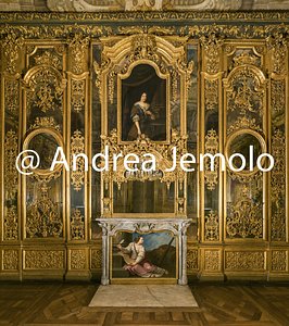 Palazzo Carignano Appartamento dei Principi nell'ala del palazzo detta “a Mezzogiorno” - Sala delle stagioni - sopra il camino, Ritratto di Caterina d’Este, sposa del principe Emanuele Filiberto | Andrea Jemolo