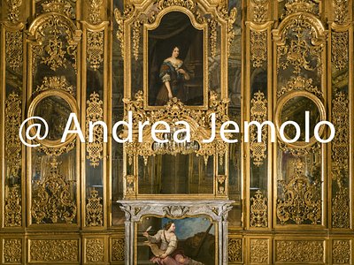 Palazzo Carignano Apartment of the Princes in the wing of the palace called “a Mezzogiorno” - Hall of seasons - above the fireplace, Portrait of Catherine of Este, wife of Prince Emanuele Filiberto | Andrea Jemolo