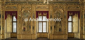 Palazzo Carignano Appartamento dei Principi nell'ala del palazzo detta “a Mezzogiorno” - Sala delle stagioni - Parete verso via Principe Amedeo | Andrea Jemolo