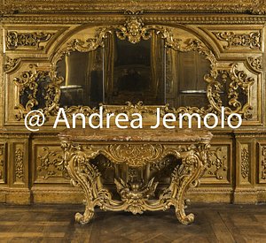 Palazzo Carignano Appartamento dei Principi nell'ala del palazzo detta “a Mezzogiorno” - Sala delle Battaglie - Specchiera | Andrea Jemolo