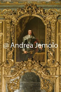 Palazzo Carignano Appartamento dei Principi nell'ala del palazzo detta “a Mezzogiorno” - Sala delle Battaglie - Ritratto di Tommaso di Savoia Carignano copia da Anton Van Dyck | Andrea Jemolo