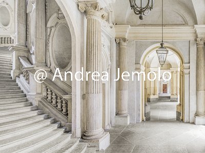 Palazzo Carignano Apartment of the Principi a Mezzogiorno - Vestibule and staircase with stucco decorations of Pietro Somasso | Andrea Jemolo