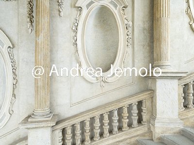 Palazzo Carignano Apartment of the Princes in the wing of the palace called “a Mezzogiorno” - Monumental staircase with stucco decorations of Pietro Somasso stucco decorations by Pietro Somasso depicting the 12 Caesars | Andrea Jemolo