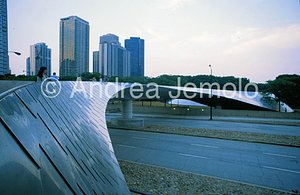 Millennium Park  e il Jay Pritzker Pavilion Ponte pedonale | Andrea Jemolo
