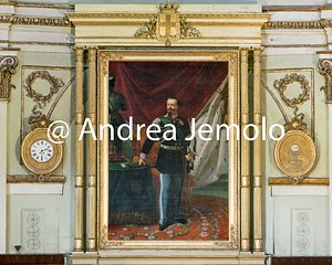 Palazzo Carignano Aula del Parlamento Subalpino - Ritratto di Vittorio Emanuele II | Andrea Jemolo