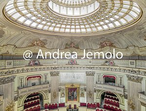 Palazzo Carignano Aula del Parlamento Subalpino - Veduta dall’alto del Parlamento Subalpino, con il lucernario e, in mezzo, il loggione | Andrea Jemolo