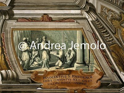 Trinità dei Monti Refectory - Scenes from the life of Saint Francis of Paola - Frescoed ceiling | Andrea Jemolo