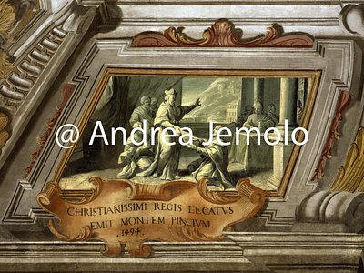 Trinità dei Monti Refectory - Scenes from the life of Saint Francis of Paola - Frescoed ceiling | Andrea Jemolo