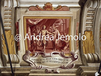 Trinità dei Monti Refectory - Scenes from the life of Saint Francis of Paola - Frescoed ceiling | Andrea Jemolo