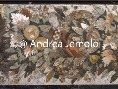 Museo Archeologico Nazionale Casa del Fauno - Maschere tragiche e frutti - Mosaico - Da Pompei | Andrea Jemolo