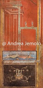 Museo Archeologico Nazionale Pompei - Tempio di Iside - Portico - Decorazioni murarie dipinte | Andrea Jemolo