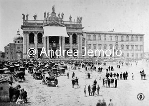 Pio IX benedice le truppe e il popolo dalla Basilica di San Giovanni - Roma, Agosto 1868  | Andrea Jemolo