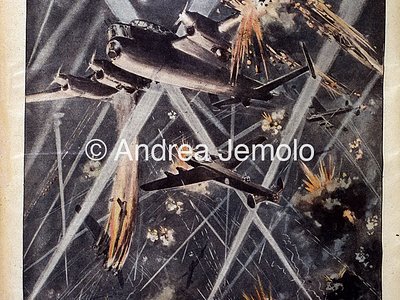 La Domenica del Corriere - Bombing of German cities  | Andrea Jemolo