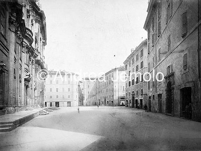 City Plan of Rome 1883 Piazza della Chiesa Nuova after the urban changes of 1883 | Andrea Jemolo
