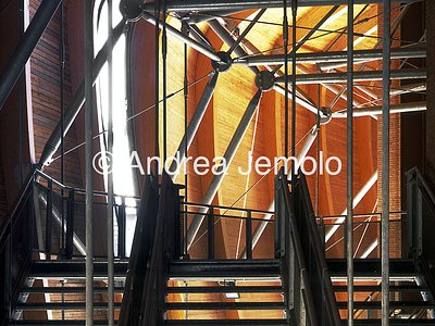Auditorium Parco della Musica Staircase and wooden structure of the coverage | Andrea Jemolo