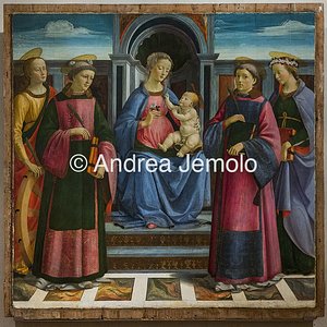 Museo Nazionale di San Matteo Sacra Conversazione - Madonna in Trono tra i Santi Caterina D'Alessandria, Stefano, Lorenzo, Dorotea | Andrea Jemolo