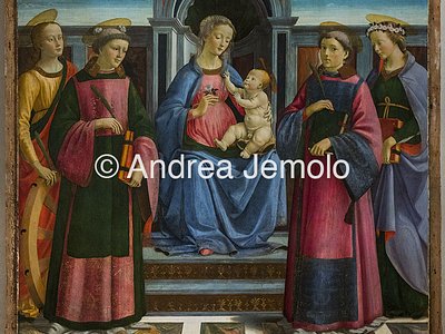 Museo Nazionale di San Matteo Sacra Conversazione - Madonna in Trono tra i Santi Caterina D'Alessandria, Stefano, Lorenzo, Dorotea | Andrea Jemolo