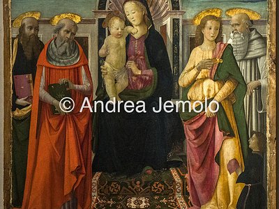 Museo Nazionale di San Matteo Sacra Conversazione - Madonna in Trono tra i Santi e i Donatori | Andrea Jemolo