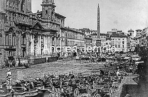  Il mercato e i carretti in Piazza Navona | Andrea Jemolo