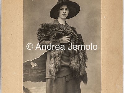  Portrait of a young woman with fur | Andrea Jemolo