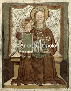 Church of Saint Stephen Madonna in Throne with Child, fresco | Andrea Jemolo