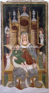 Chiesa di San Vigilio Madonna in Trono con Bambino, affresco | Andrea Jemolo