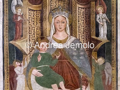 Church of Saint Vigilius of Trent Madonna in Throne with Child, fresco | Andrea Jemolo