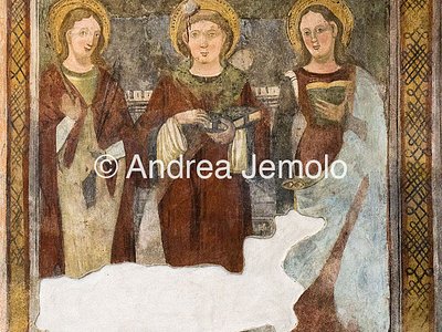 Chiesa di San Vigilio Santa Lucia, Santo Stefano, Santa Apollonia, affresco | Andrea Jemolo