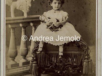  Portrait of a little girl with doll | Andrea Jemolo