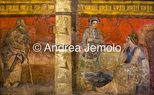 Museo Archeologico Nazionale Un filosofo, decorazione parietale, affresco, Villa di Publius Fannius Synistor, Boscoreale | Andrea Jemolo