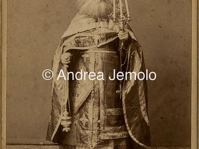  Cardinal of the Catholic Churches of Oriental rite with candlestick with three arms and censer | Andrea Jemolo