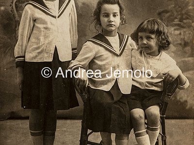  Portrait of three girls dressed in sailor dress | Andrea Jemolo