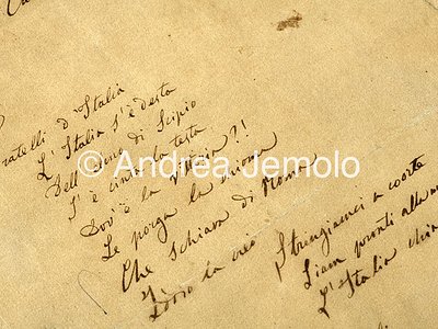 Palazzo Carignano - Museum of the Risorgimento Hymn of Mameli, original autograph manuscript - The first line | Andrea Jemolo