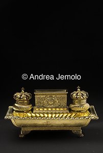 Palazzo Carignano - Museo del Risorgimento Calamaio di Carlo Alberto di Savoia, re del Regno di Sardegna, argento dorato | Andrea Jemolo
