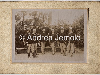  Group photograph of the officers of the 6th company, 87° infantry men at Sanseverino Marche | Andrea Jemolo